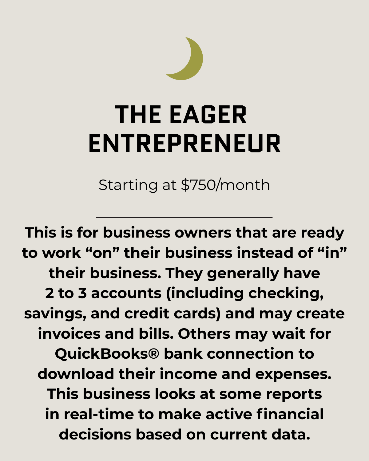 The Eager Entrepreneur graphic representing a motivated business owner actively building and growing their business
